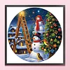 >SALE<Full Embroidery Eco-cotton Thread 11CT Printed Xmas Snowman Cross Stitch 40x40cm