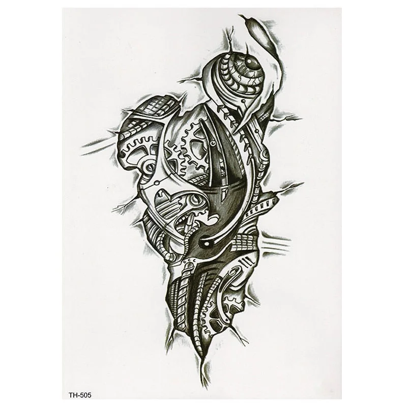 CROWN SKULL SCYTHE DEATH ANGEL WINGS CROSS TEMPORARY TATTOO, CRUCIFIX, BODY ART, MENS, WOMENS