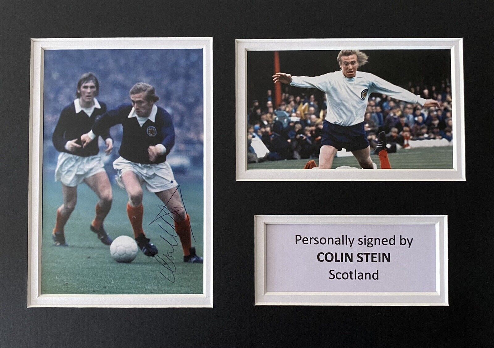 Colin Stein Genuine Signed Scotland Photo Poster painting In A4 Mount Display