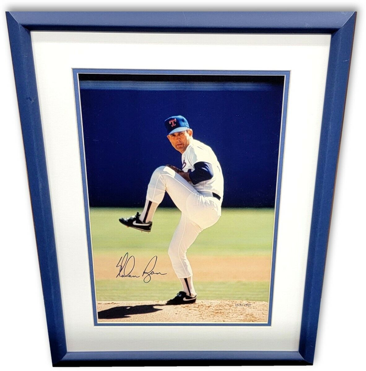 Nolan Ryan Signed Autographed Framed Photo Poster painting Texas Rangers Wind-Up GV806771