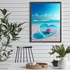 Diamond Painting-DIY Full Round Drill Love Beach