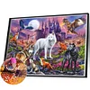(60*40cm)Wolf Pack Animals - Full Round Drill Diamond Painting