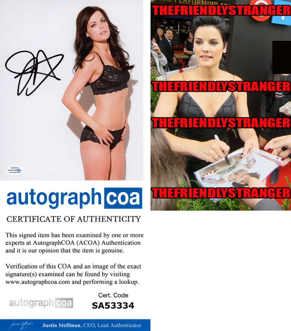 JAIMIE ALEXANDER signed 8X10 Photo Poster painting PROOF - Blindspot SEXY Bra & Panties ACOA COA