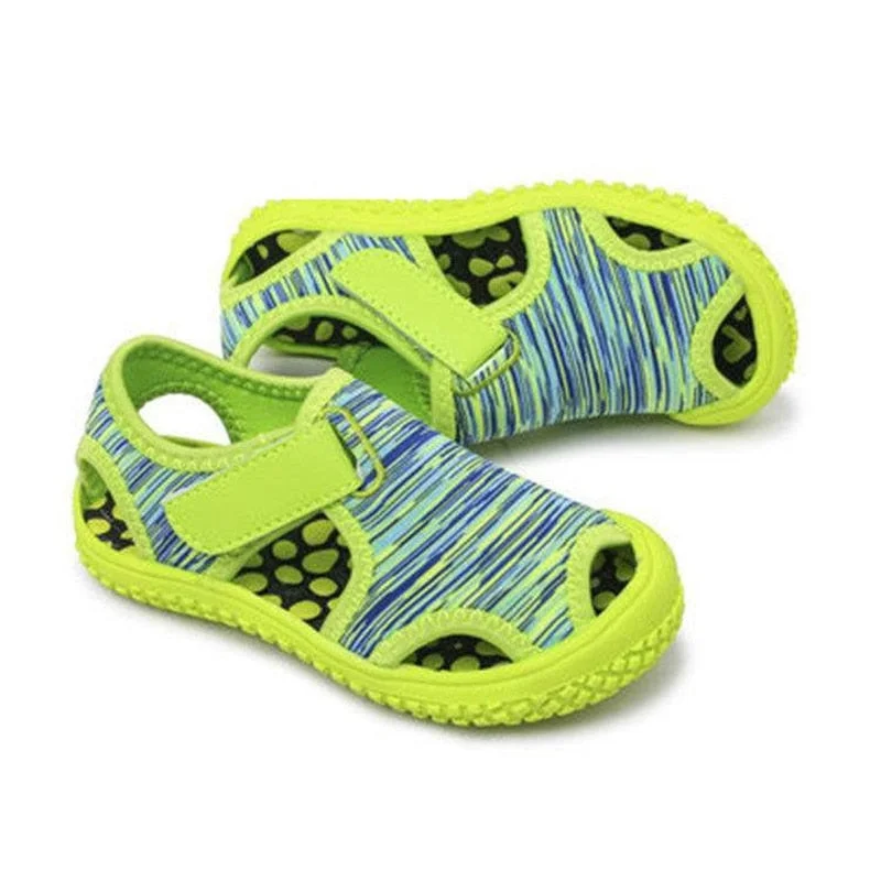 ZZFABER Children Soft Sandals for Baby Girls Boys Summer Kids Mesh Barefoot Sports Beach Shoes Non-Slip Casual Sandals Sneakers