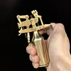 Handmade Brass Desktop Capitol Kerosene Lighter Super Long Standby Personality Creative Automatic Mechanical Antique Lighter (no fuel)