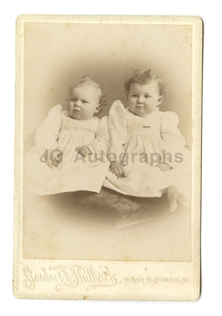 19th Century Infants - Cabinet Card Photo Poster paintinggraph - Biddeford, Maine