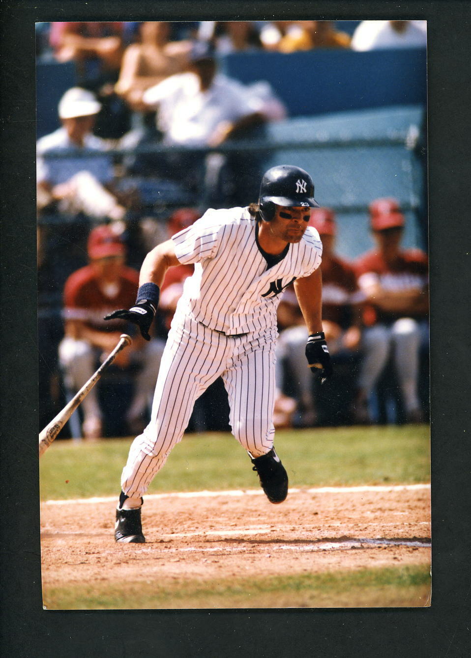 Don Mattingly 1992 Press Original Color Photo Poster painting batting New York Yankees