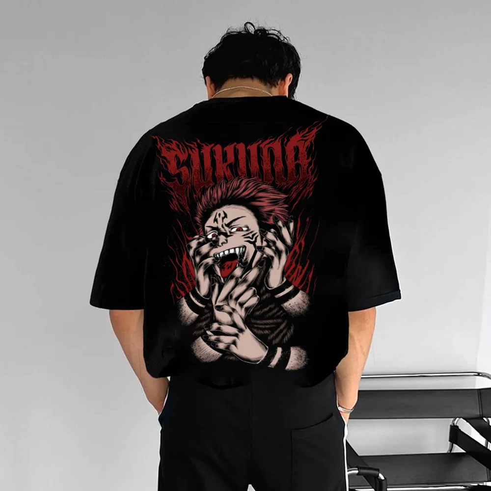 Jujutsu Kaisen Ryomen Sukuna Oversize Printed Men's T-shirt