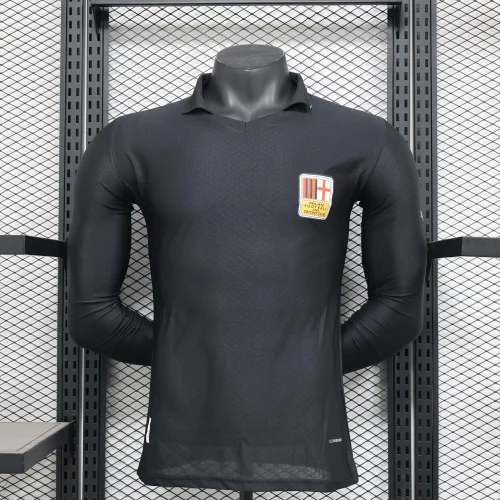 2024/2025 Long Sleeve Player Version AC Milan 125th Anniversary Black Soccer Jersey 1:1 Thai Quality