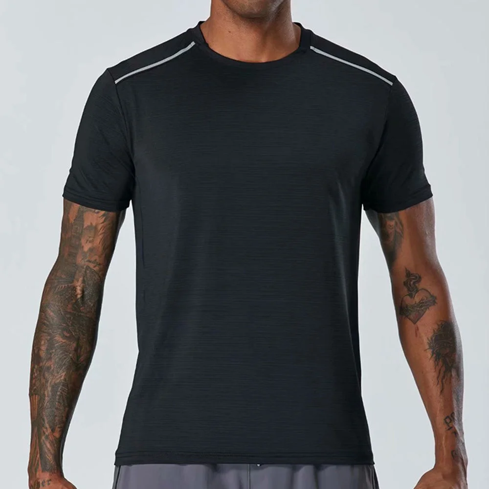 Smiledeer Round Neck Short Sleeve Sports T-Shirt