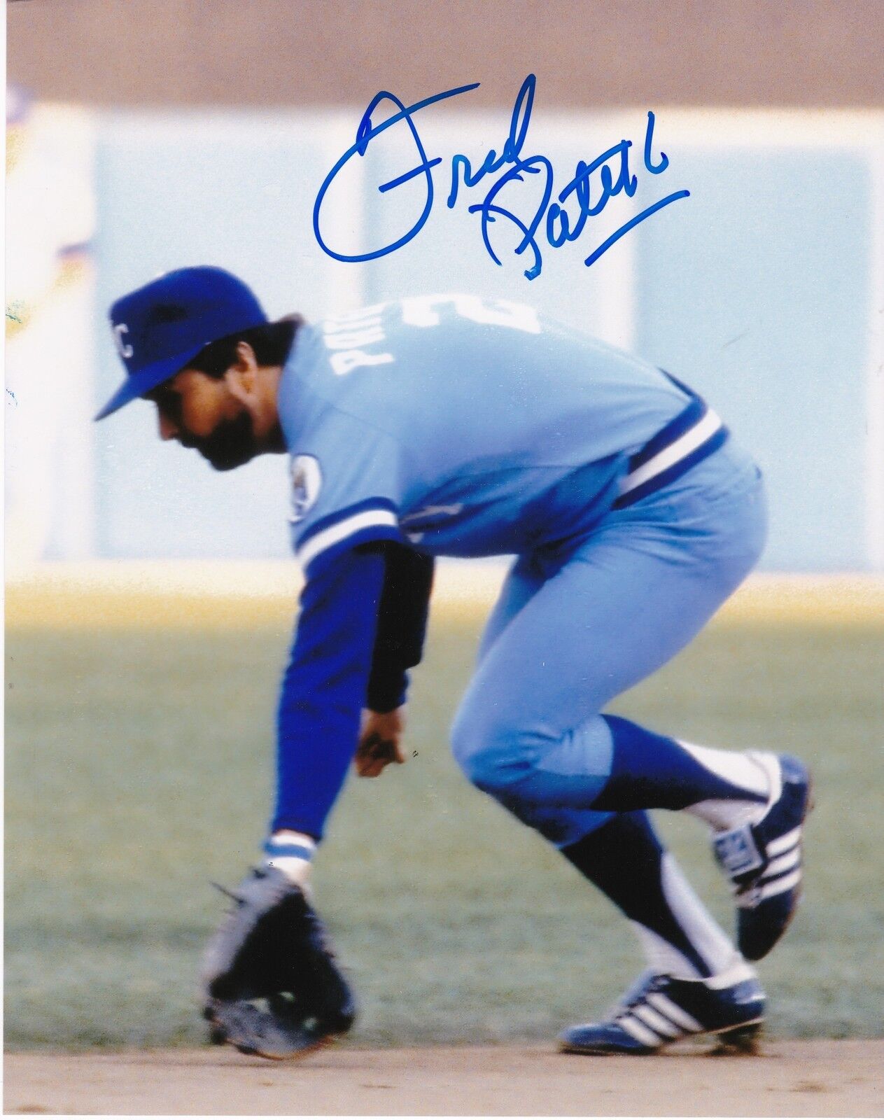 FRED PATEK KANSAS CITY ROYALS ACTION SIGNED 8x10