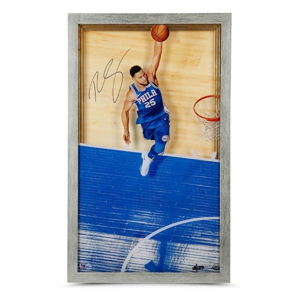 Ben Simmons Signed Autographed 16X28 Acylic Framed Photo Poster painting 76ers #/125 UDA