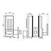 Metal Digital Door Lock Sturdy Waterproof Door Code Lock Durable for Home Office