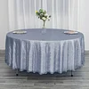108" Dusty Blue Seamless Premium Sequin Round Tablecloth