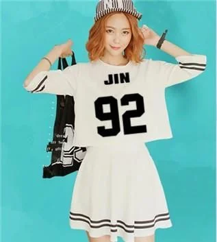 BTS Jin 92: Logo - Bts Jin - Baseball T-Shirt