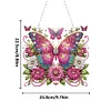 (US Only)Flowers Butterflies Diamond Painting Hanging Pendant DIY Diamond Ornaments
