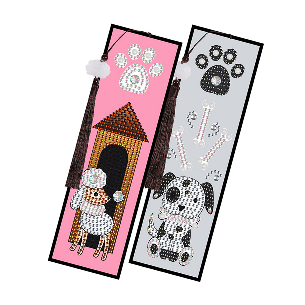 

2pcs Dog - 5D DIY Craft Bookmark, 501 Original