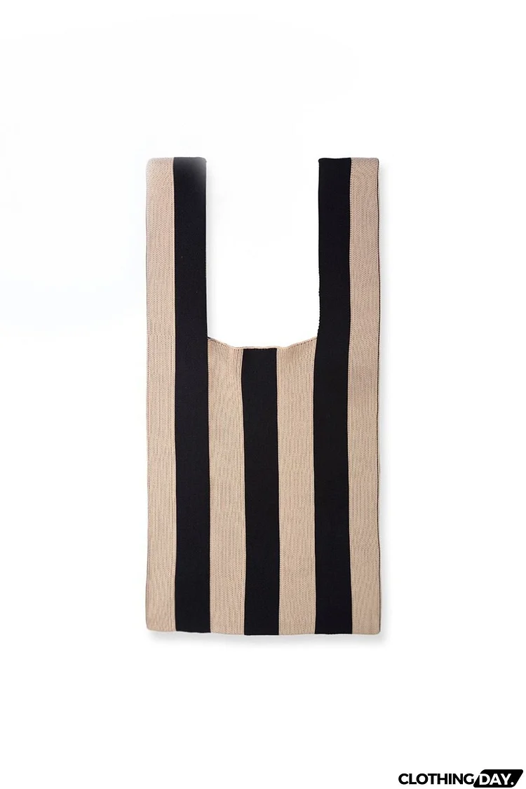 Two-tone Stripe Knitted Bag