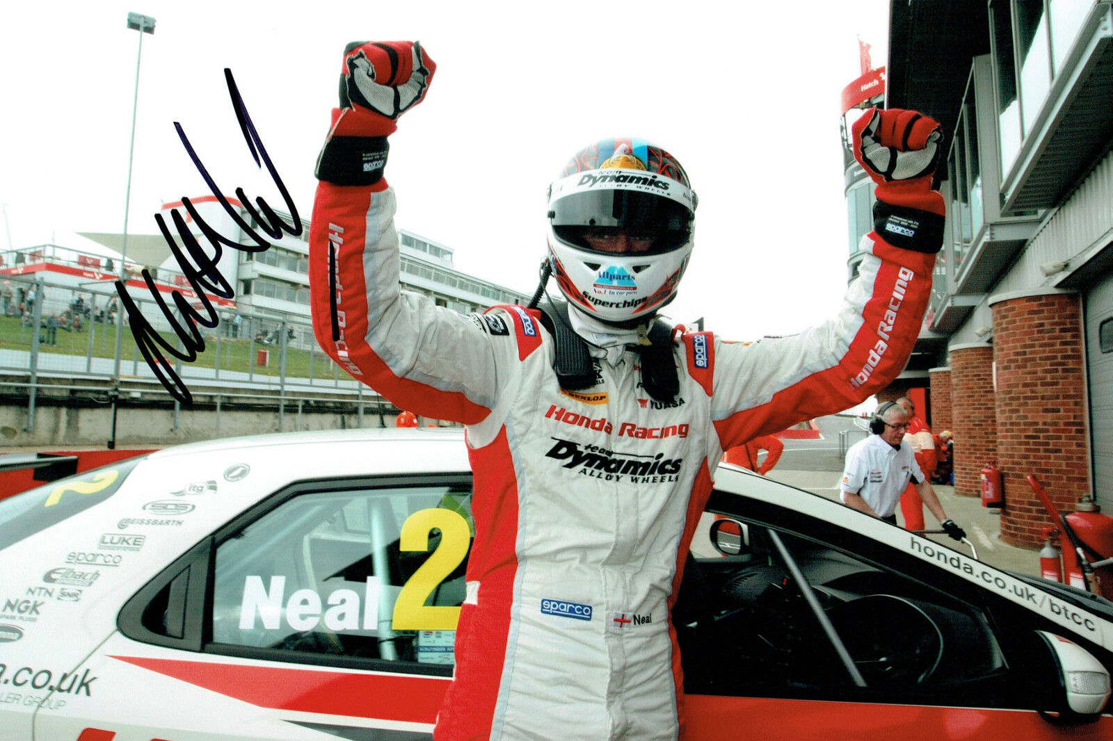 Matt NEAL SIGNED AUTOGRAPH British Touring Car Honda WINNER 12x8 Photo Poster painting AFTAL COA