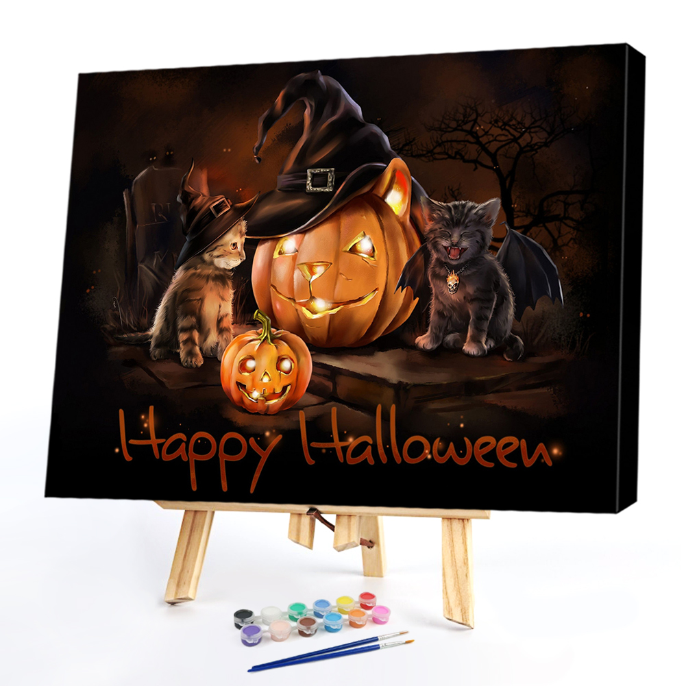 

50*40CM - Paint By Numbers - Horror Pumpkin, 501 Original