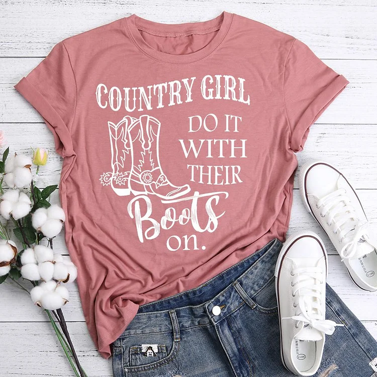 ANB - Country girl do it with their boots on  Retro Tee-05453