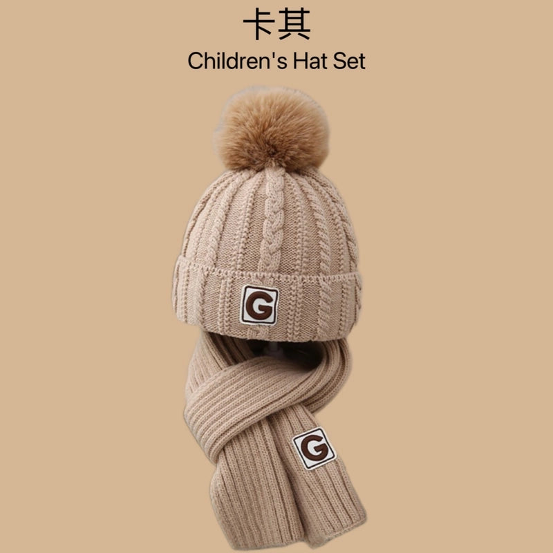 Kid’S Casual Vintage Style Letter Printing (Printing) Wool Cap