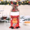 12PCS Christmas Gift Packaging Snowman Wine Bottle Decor Bags