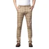 Men's Elastic Slim Fit Business Straight Casual Pants