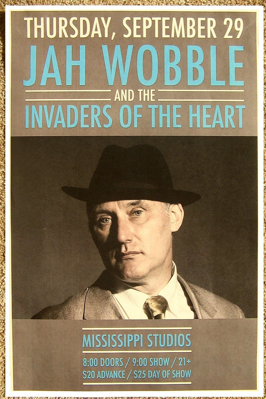 JAH WOBBLE 2016 Gig POSTER Portland Oregon Concert Public Image Ltd