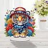 DIY Flag Tiger Special Shape Diamond Painting Desktop Ornaments