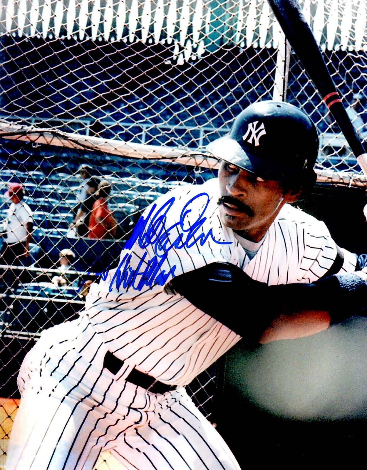 Signed 8x10 MIKE EASLER New York Yankees Photo Poster painting - COA