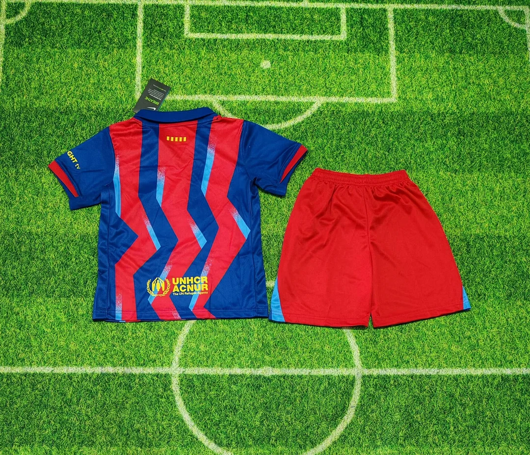 25/26 Barcelona Fourth Away Kids Kit Football jersey