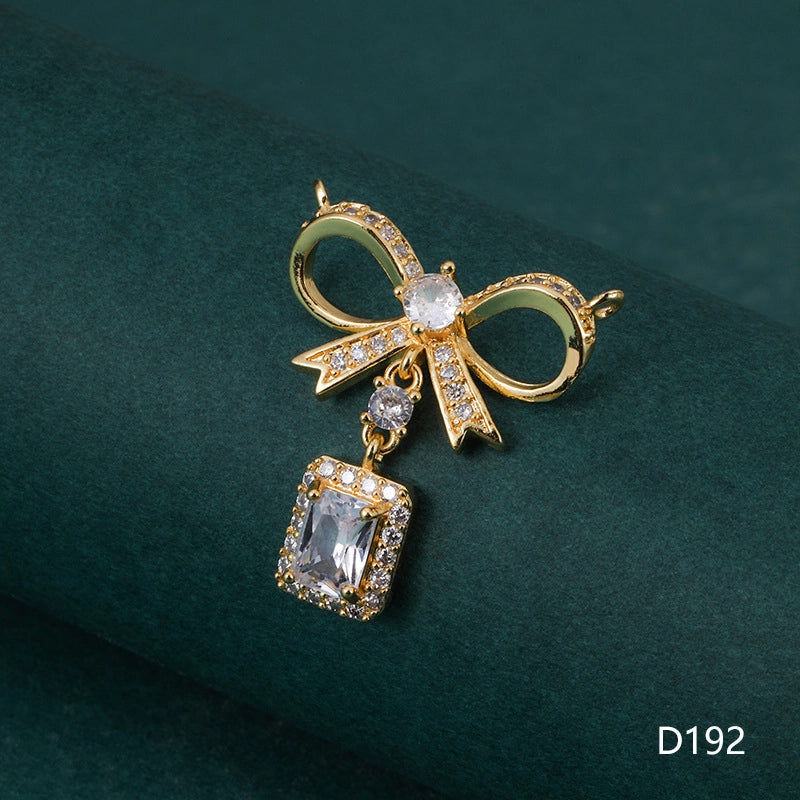 1 Piece 1-2cm Copper Zircon Geometric Jewelry Accessories Pendant