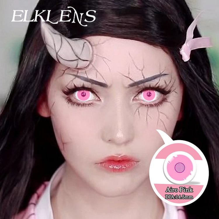 Halloween Airo Pink Cosplay Contact Lenses
