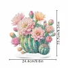 Cactus acrylique en fleurs - ornement d&rsquo;artisanat 5d bricolage
