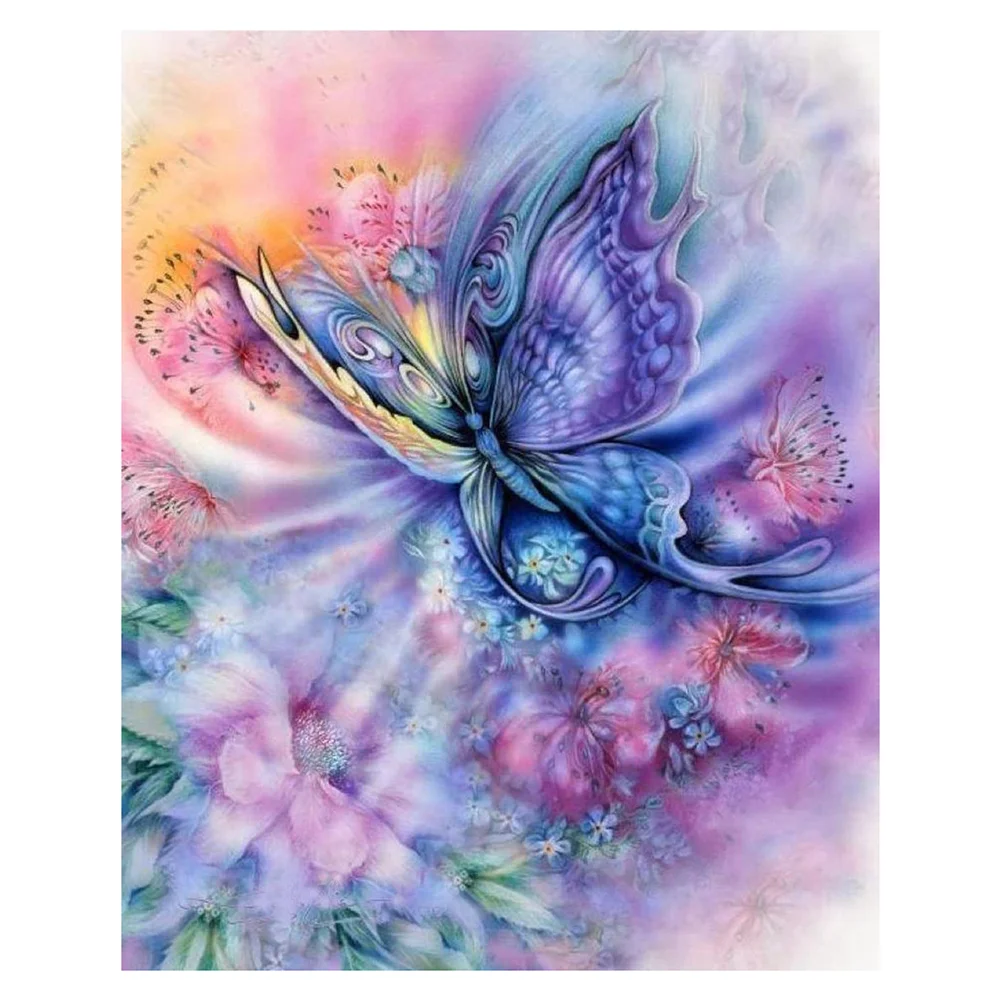 11CT estampado punto de cruz mariposa (50 * 40cm)