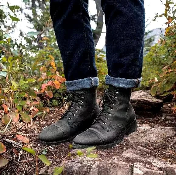 Vintage Lace-Up Ankle Boots