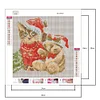 Diamond Painting-DIY Full Round Drill Christmas Cat Bear