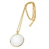 Chain Magnifying Glass 5X Magnifier Jewelry Loupe Necklace for Reading Gift