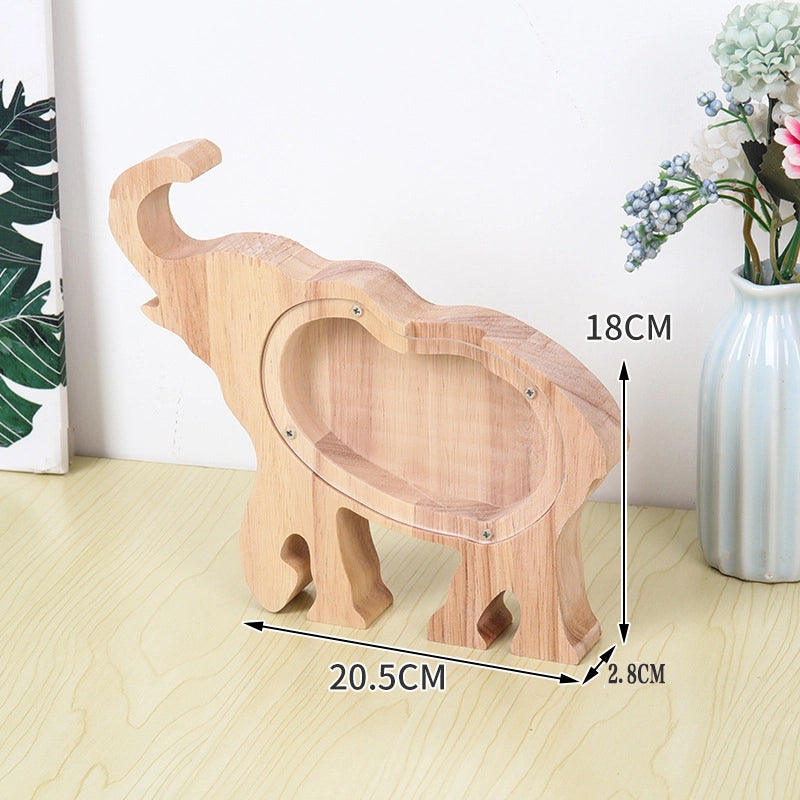 Piggy Bank Animal Wood Toys