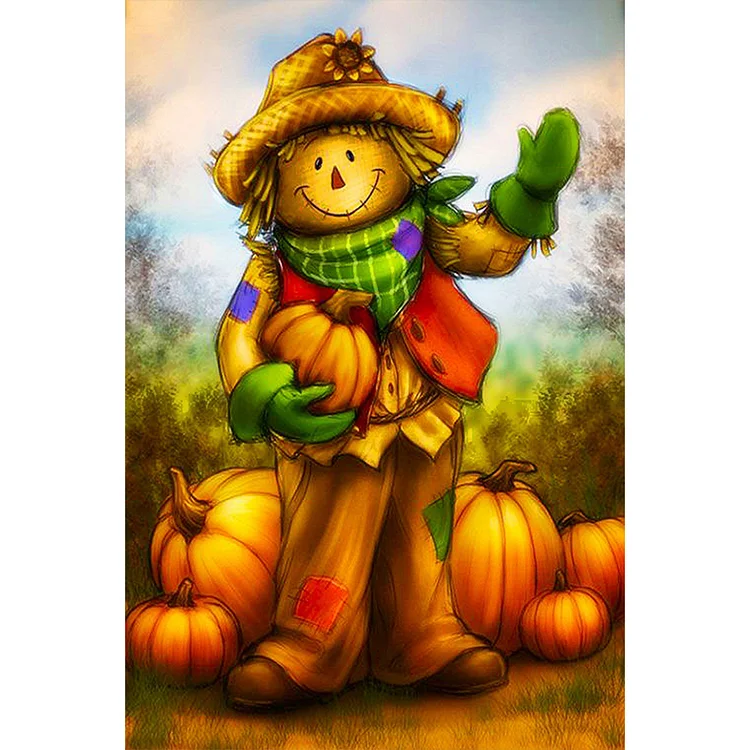 Pumpkin Scarecrow 40*60CM(Canvas) Full Round Drill Diamond Painting gbfke