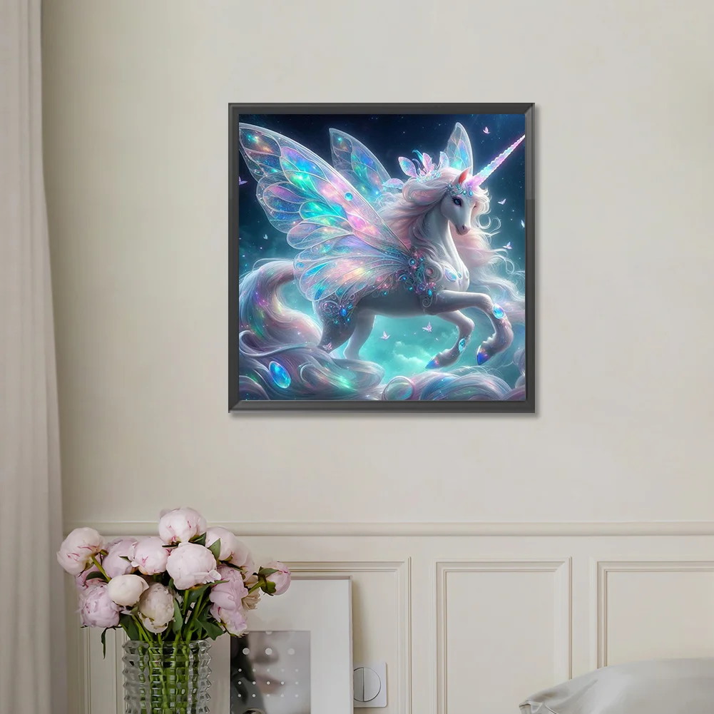 Diamond Painting - Full Round Drill - Dream Unicorn(Canvas|30*30cm)