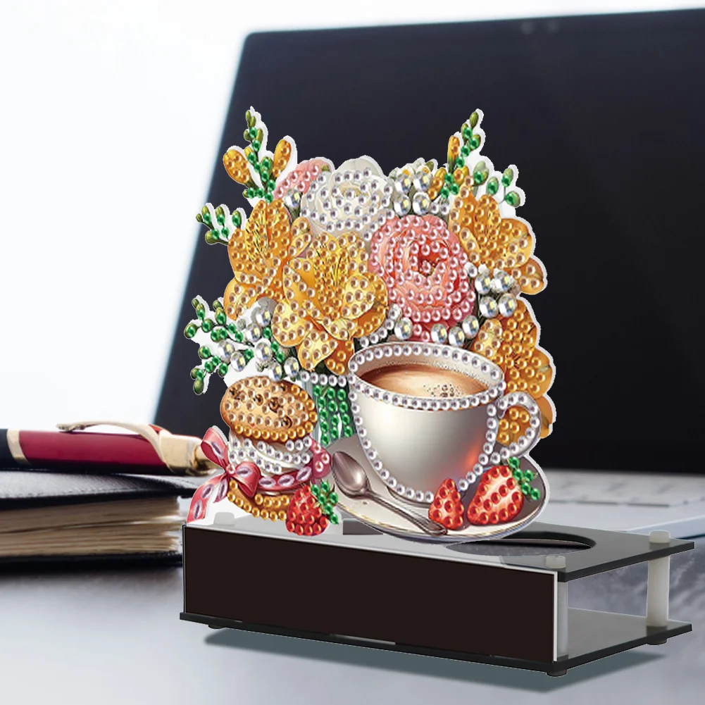 DIY Coffee Diamond Painting Candle Holder Ornaments Aromatherapy Candle Holder