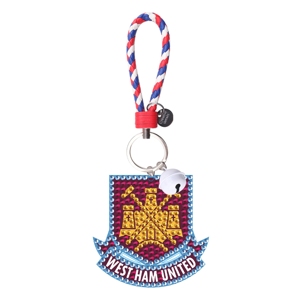 DIY Diamonds Painting Double-side Keychain West Ham United Football Club Badge Art (YS0112)