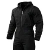 Men's Vintage Black Duck Work Insulated Coverall Long Sleeve Hooded Jumpsuit by Inlyline