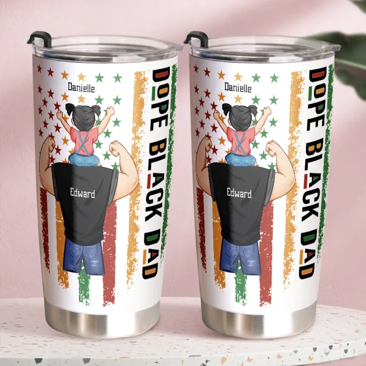 Personalized Custom Stainless Steel Car Cup Dope Black Dad Tumbler Cup