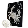(30x40cm)Crab DIY Pearl Painting Framed Grape Handmade Pearl Material Art Kit Living Room Decor