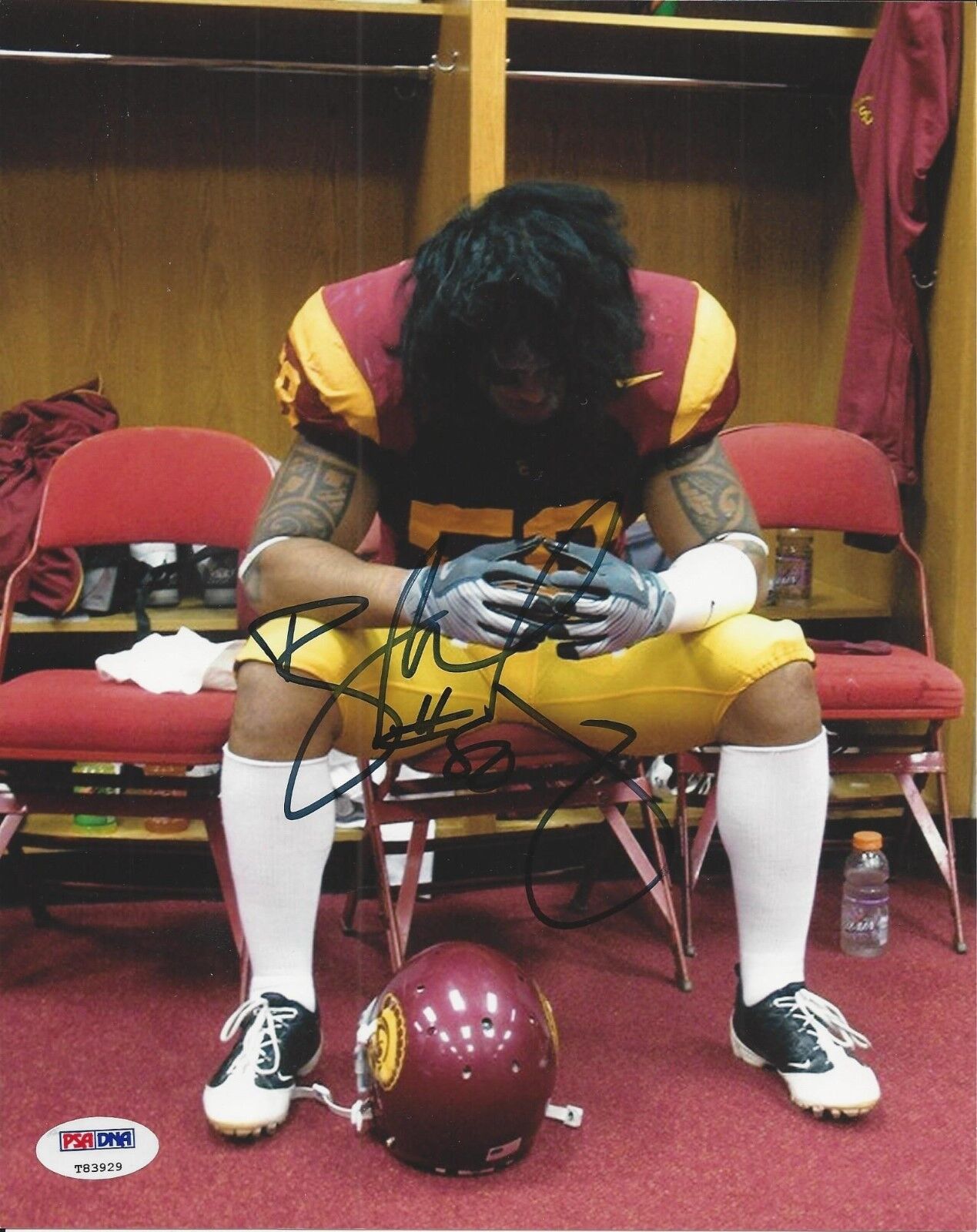 Rey Maualuga Signed USC Trojans Football 8x10 Photo Poster painting *Bengals PSA T83929