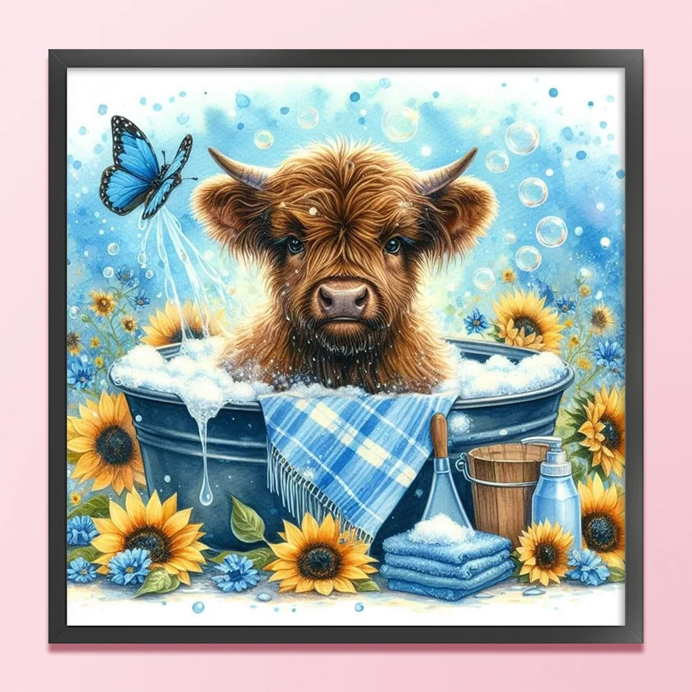 11CT Full Stamped Cross Stitch - Yak(Canvas|40*40CM)