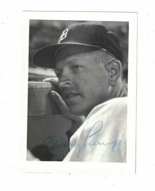 Jerry Lumpe Detroit Tigers Signed Original 2 1/2 x 3 1/2 Photo Poster painting W/Our COA PD